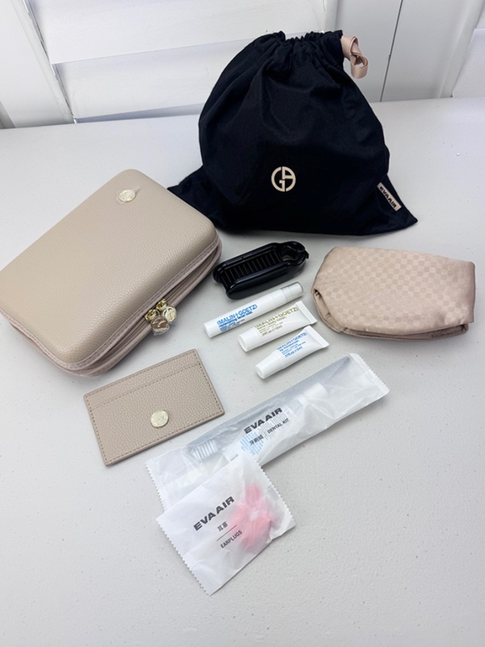 Giorgio Armani Business Royal Laurel Class Amenity/Travel Kit - Tan (A229)